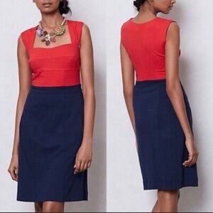 Girls From Savoy Anthropologie Red and Navy Dress